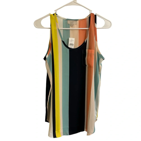 Ann Taylor Loft Women’s Size XS Sleeveless Chiffon Tank Top Blouse Set Of 3 - Picture 4 of 10